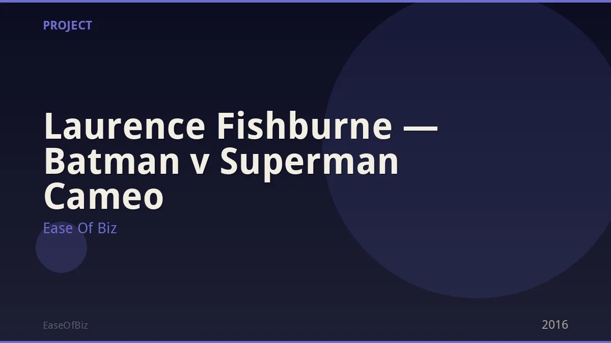 Laurence Fishburne — Batman v Superman Cameo
