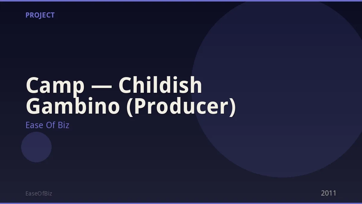 Camp — Childish Gambino (Producer)