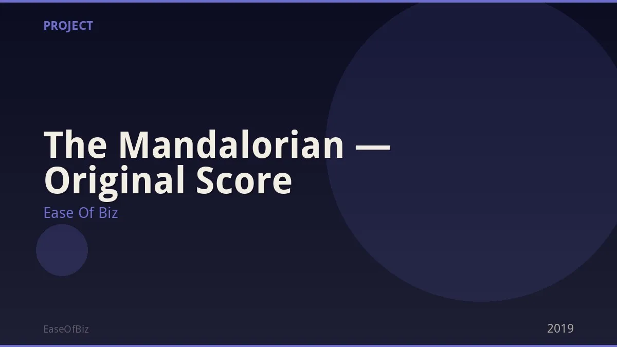 The Mandalorian — Original Score