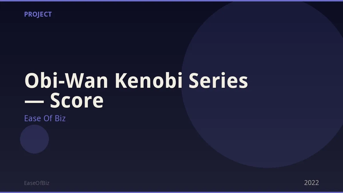 Obi-Wan Kenobi Series — Score