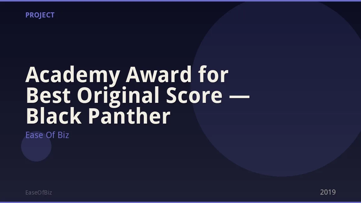 Academy Award for Best Original Score — Black Panther