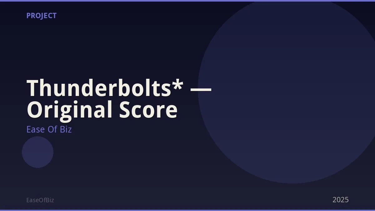 Thunderbolts* — Original Score