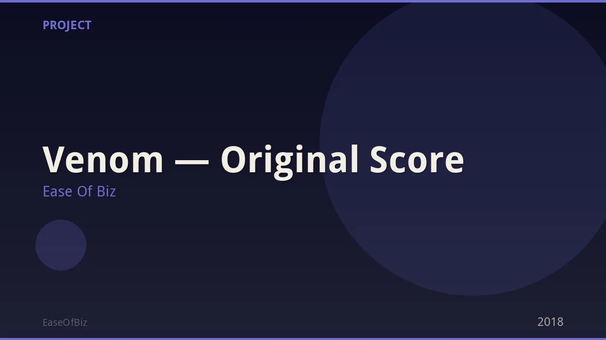 Venom — Original Score