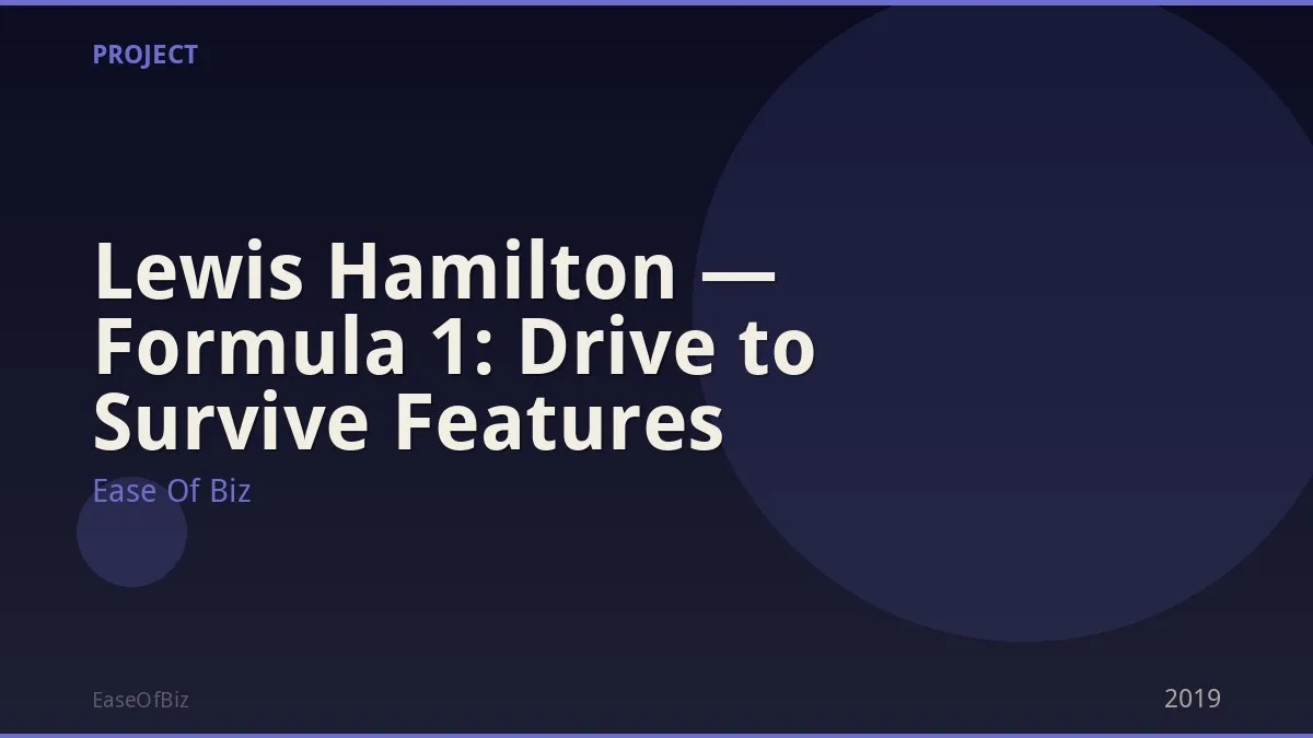 Lewis Hamilton — Formula 1: Drive to Survive Features