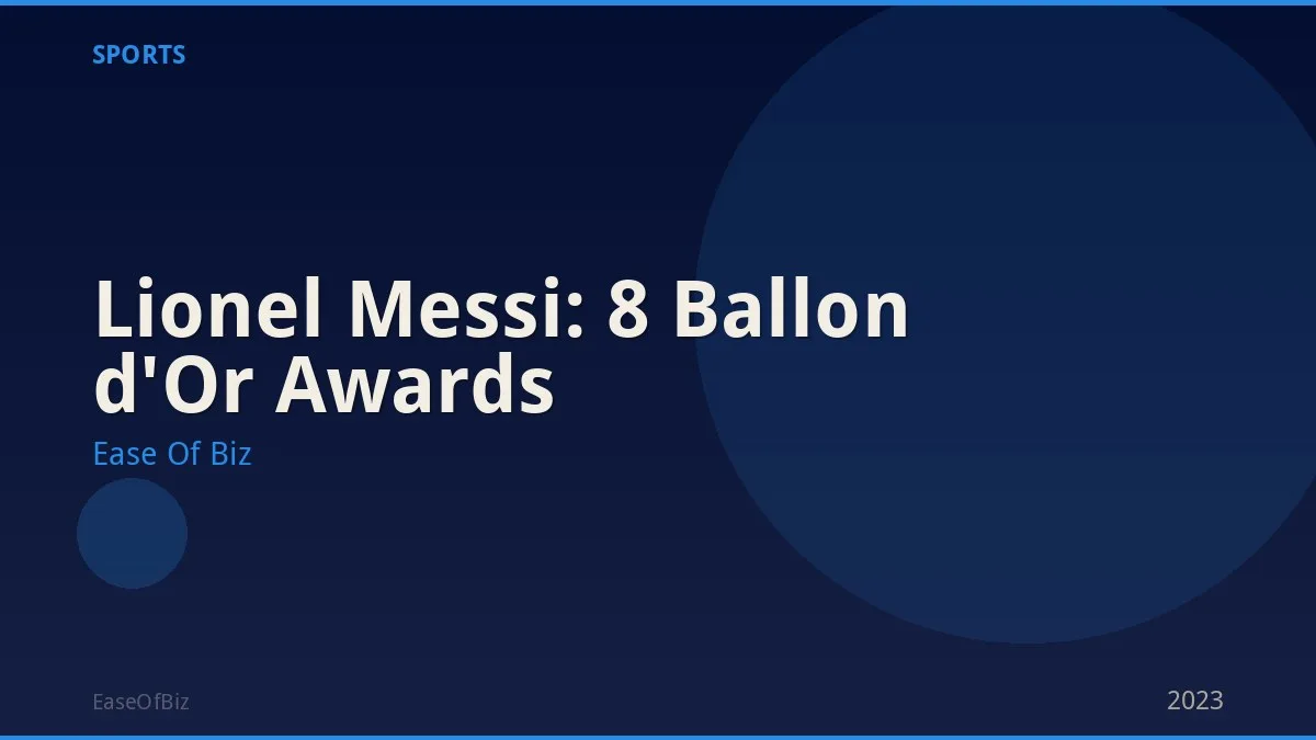 Lionel Messi: 8 Ballon d'Or Awards