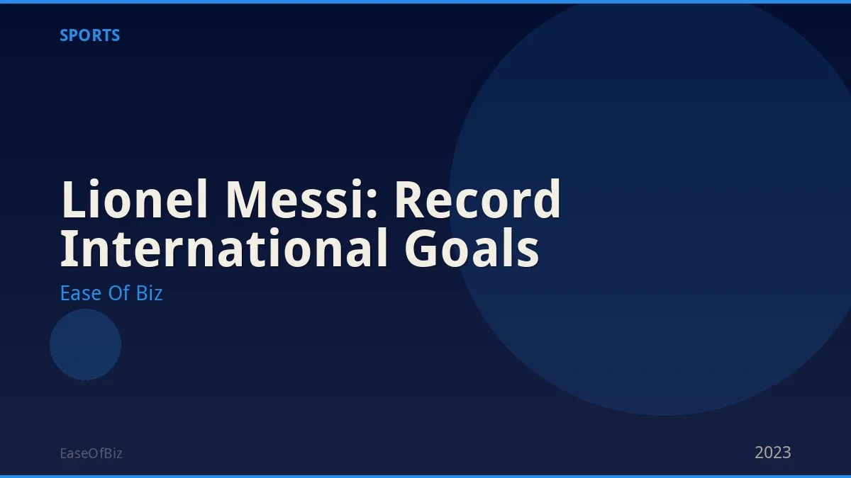 Lionel Messi: Record International Goals