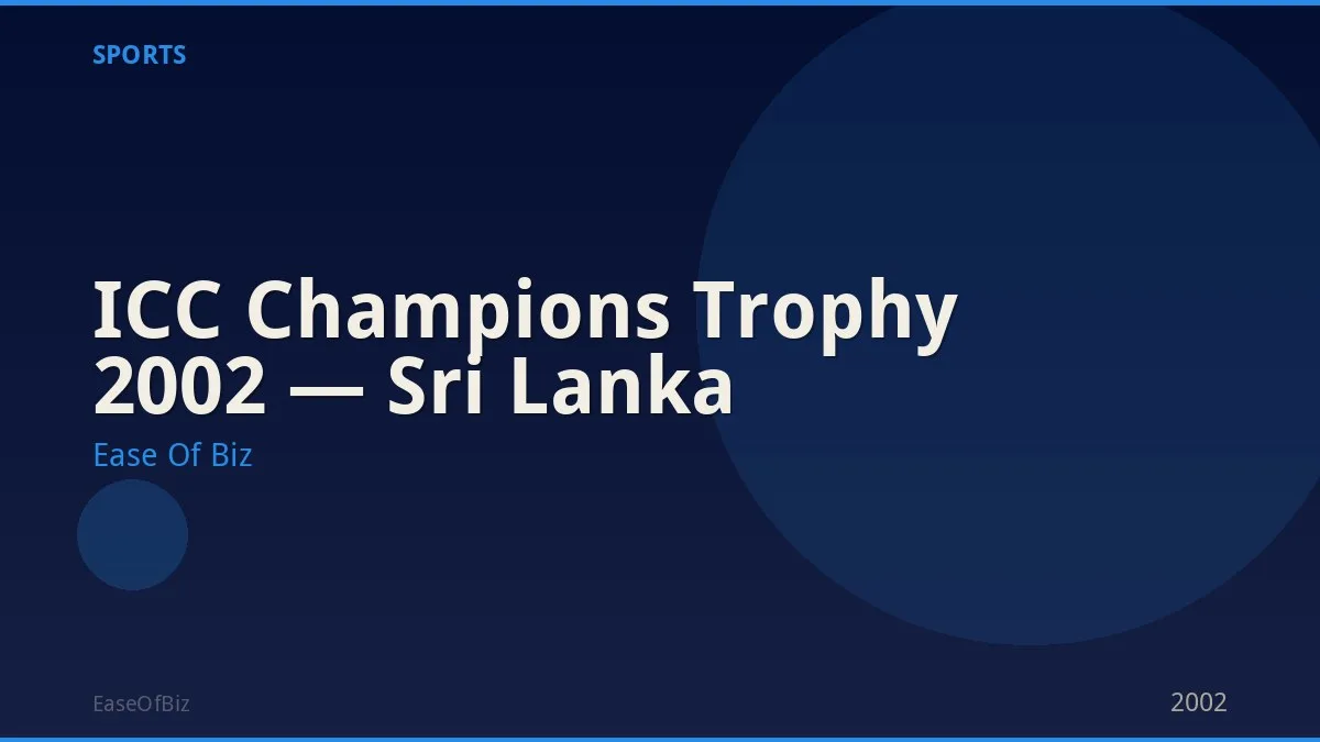 ICC Champions Trophy 2002 — Sri Lanka