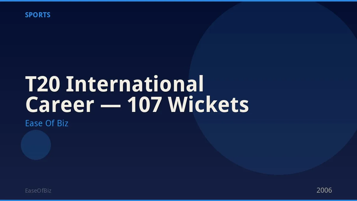 T20 International Career — 107 Wickets
