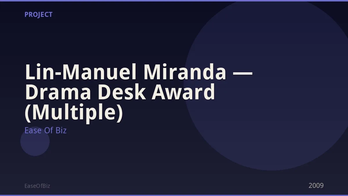 Lin-Manuel Miranda — Drama Desk Award (Multiple)