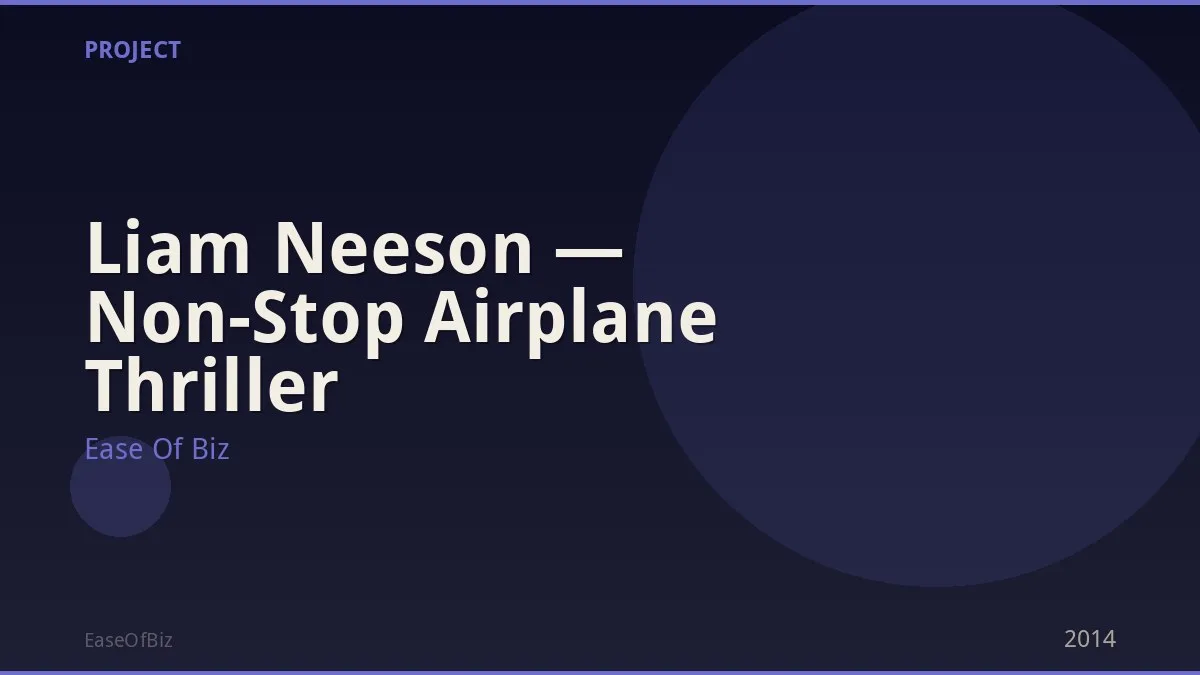Liam Neeson — Non-Stop Airplane Thriller
