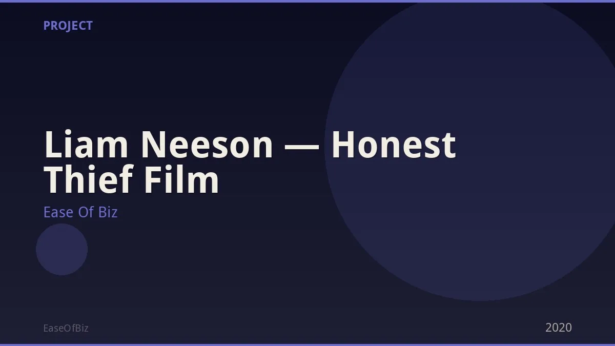 Liam Neeson — Honest Thief Film