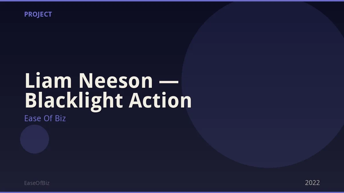 Liam Neeson — Blacklight Action