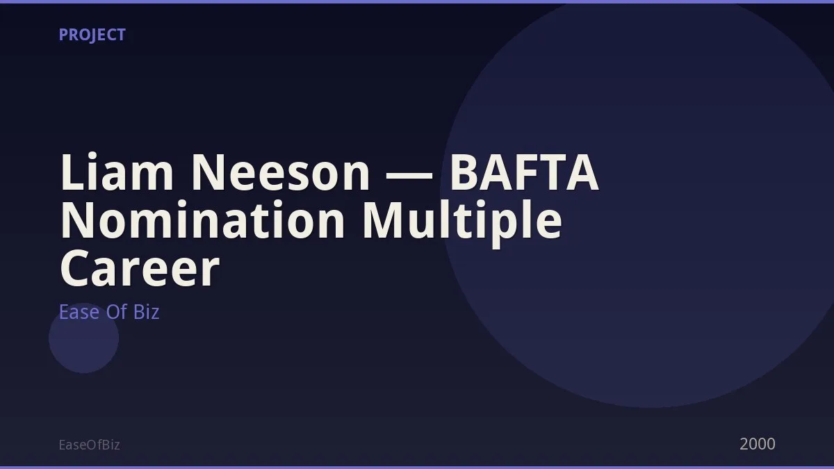 Liam Neeson — BAFTA Nomination Multiple Career