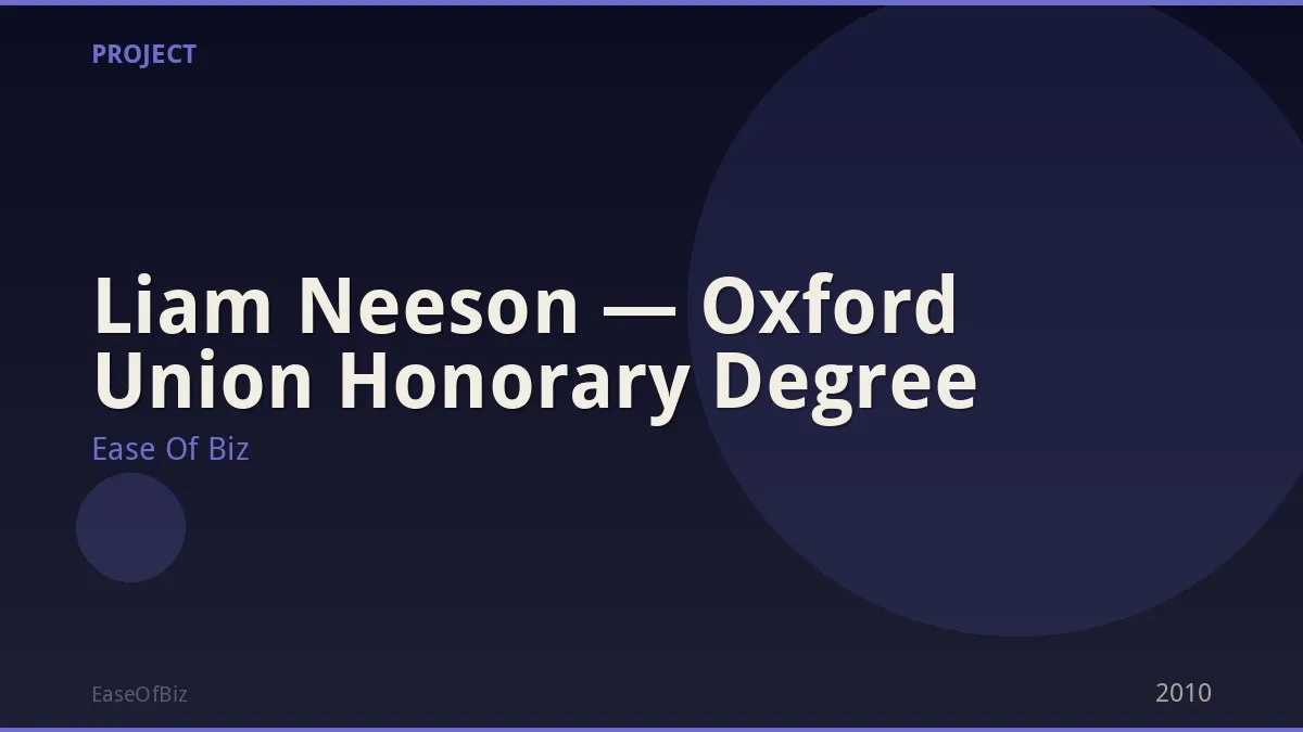Liam Neeson — Oxford Union Honorary Degree