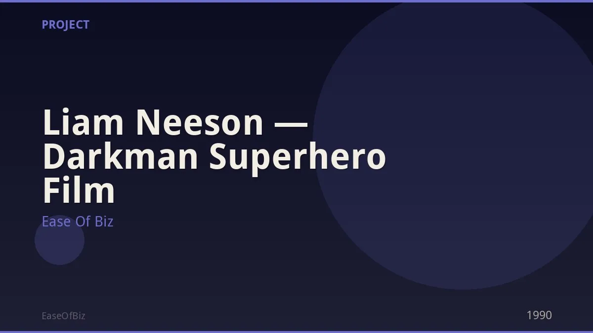 Liam Neeson — Darkman Superhero Film