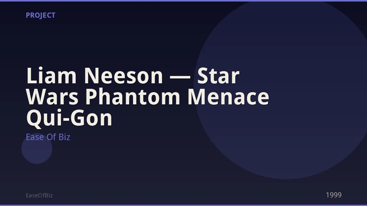 Liam Neeson — Star Wars Phantom Menace Qui-Gon