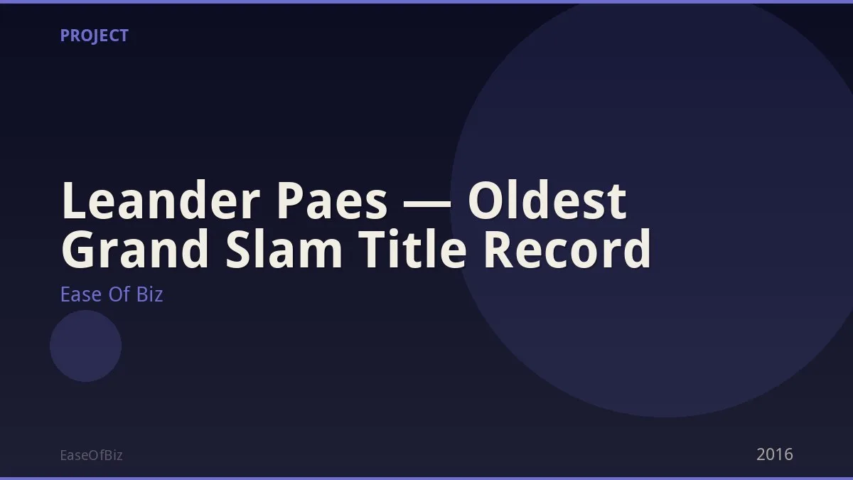 Leander Paes — Oldest Grand Slam Title Record