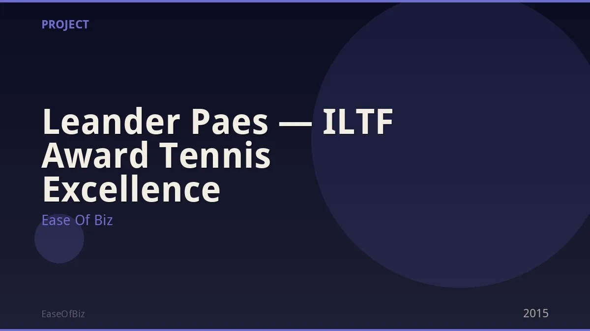 Leander Paes — ILTF Award Tennis Excellence