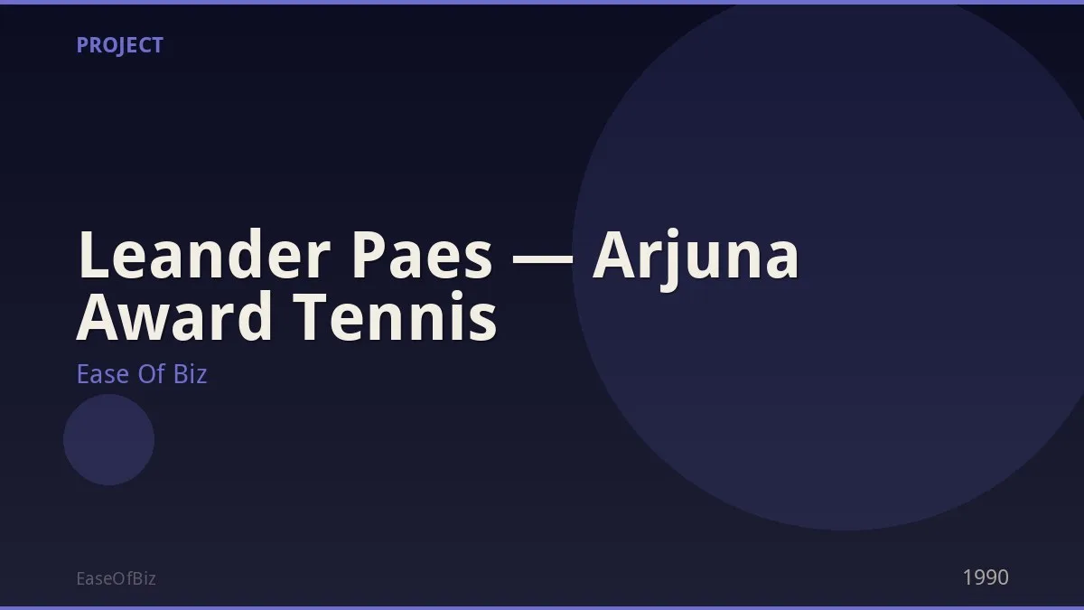 Leander Paes — Arjuna Award Tennis
