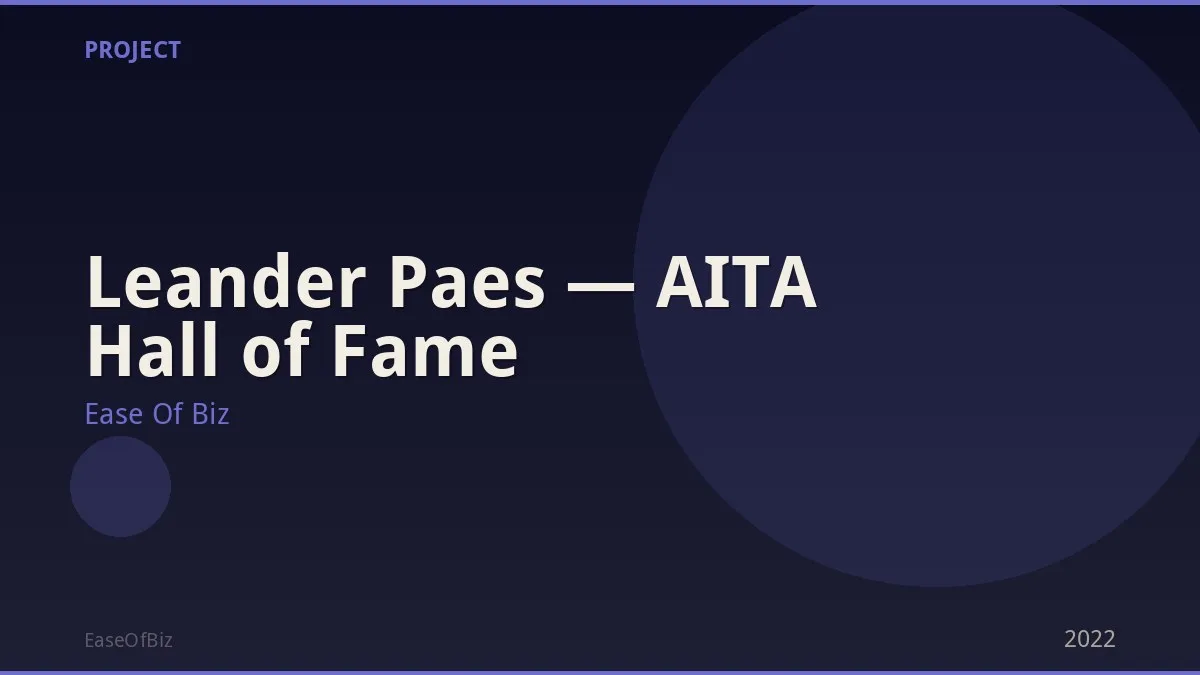 Leander Paes — AITA Hall of Fame