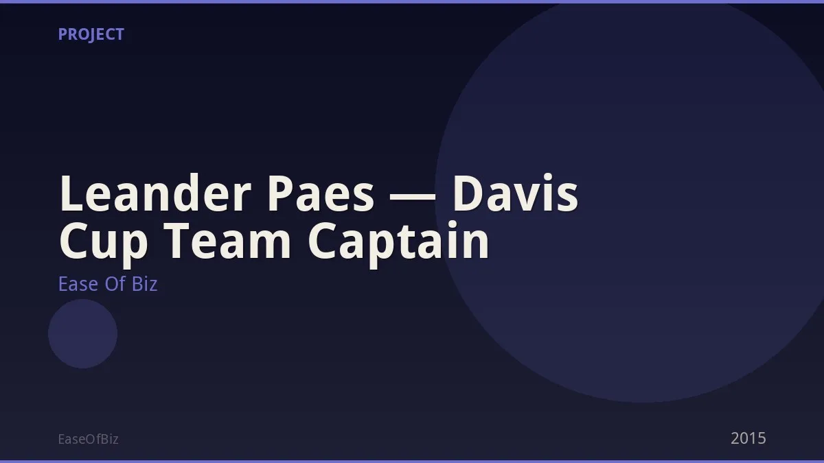 Leander Paes — Davis Cup Team Captain