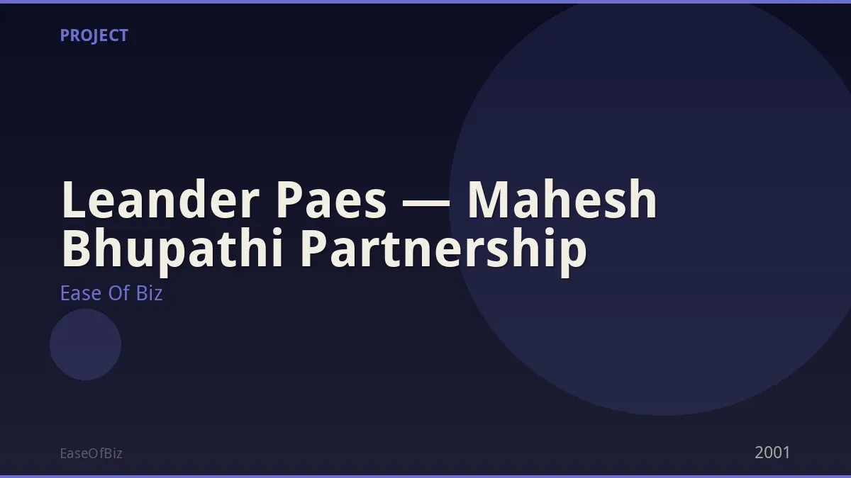 Leander Paes — Mahesh Bhupathi Partnership