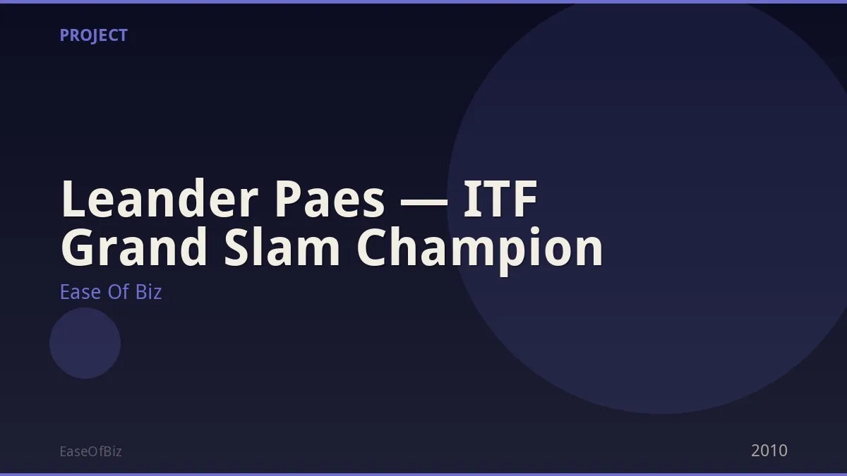 Leander Paes — ITF Grand Slam Champion