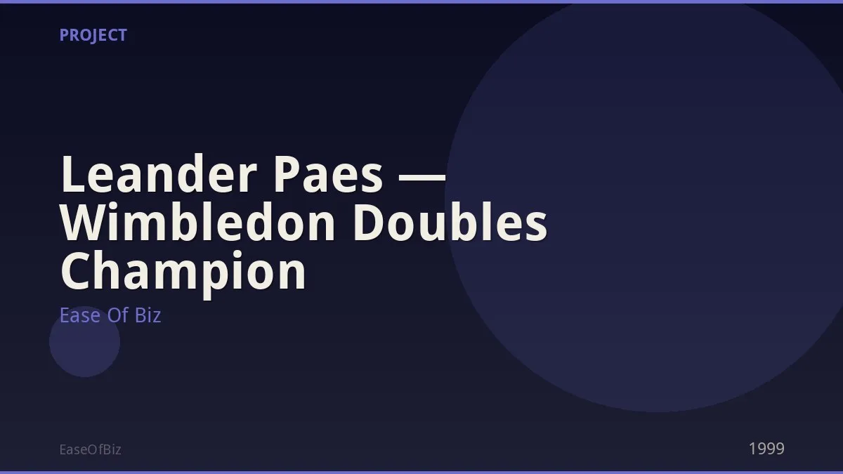 Leander Paes — Wimbledon Doubles Champion