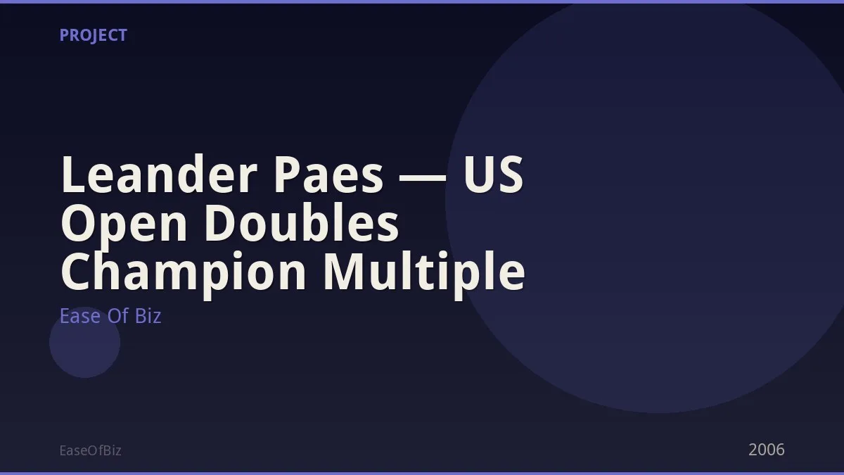 Leander Paes — US Open Doubles Champion Multiple