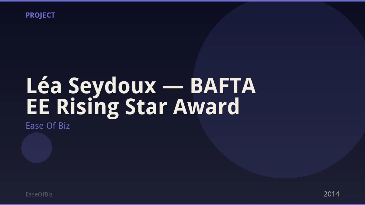 Léa Seydoux — BAFTA EE Rising Star Award