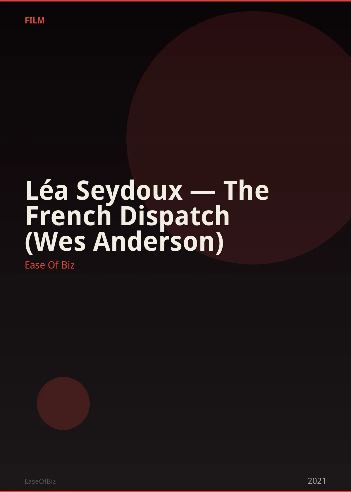 Léa Seydoux — The French Dispatch (Wes Anderson)