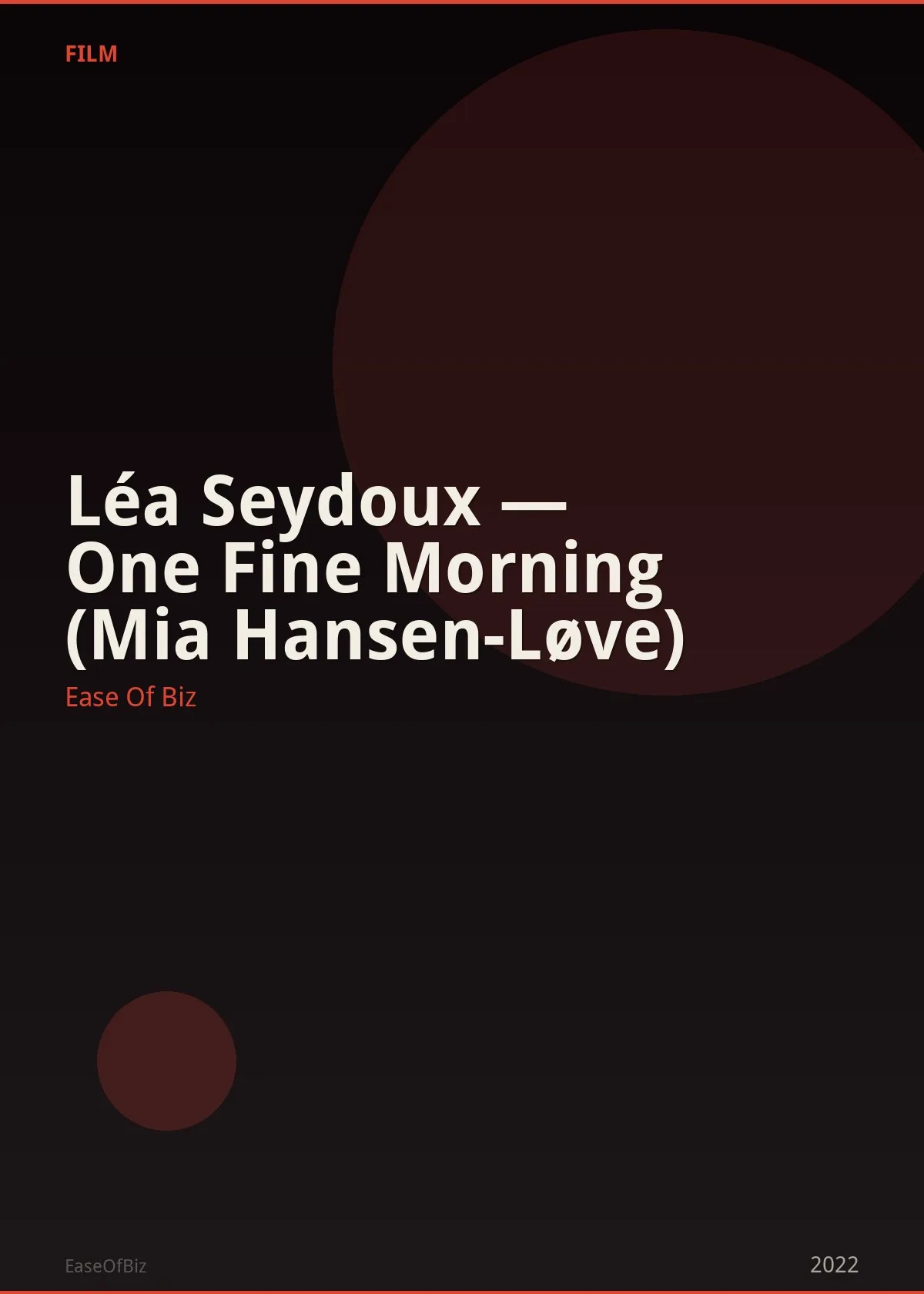 Léa Seydoux — One Fine Morning (Mia Hansen-Løve)