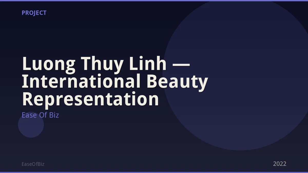 Luong Thuy Linh — International Beauty Representation