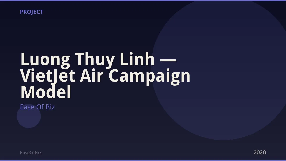 Luong Thuy Linh — VietJet Air Campaign Model