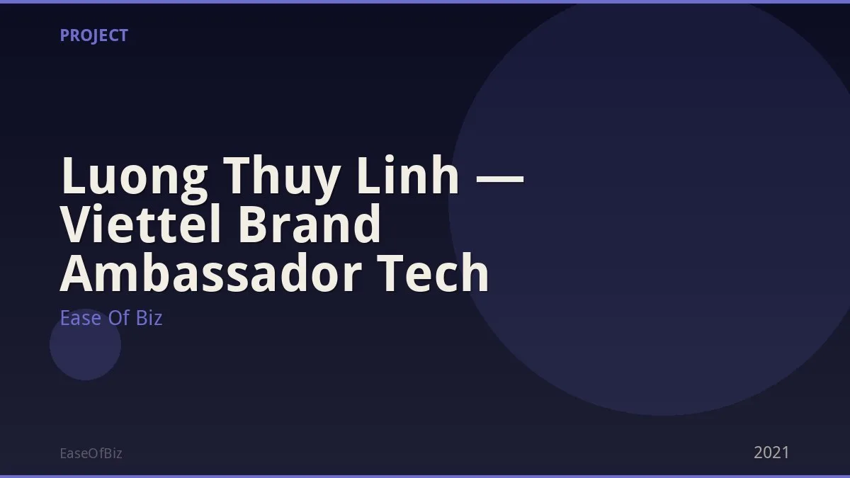Luong Thuy Linh — Viettel Brand Ambassador Tech