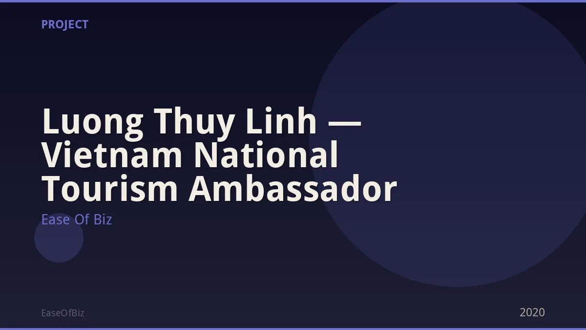 Luong Thuy Linh — Vietnam National Tourism Ambassador