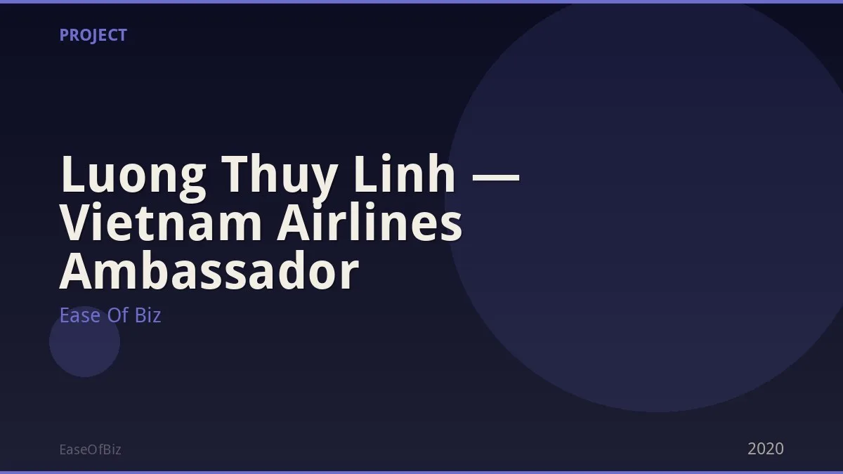 Luong Thuy Linh — Vietnam Airlines Ambassador