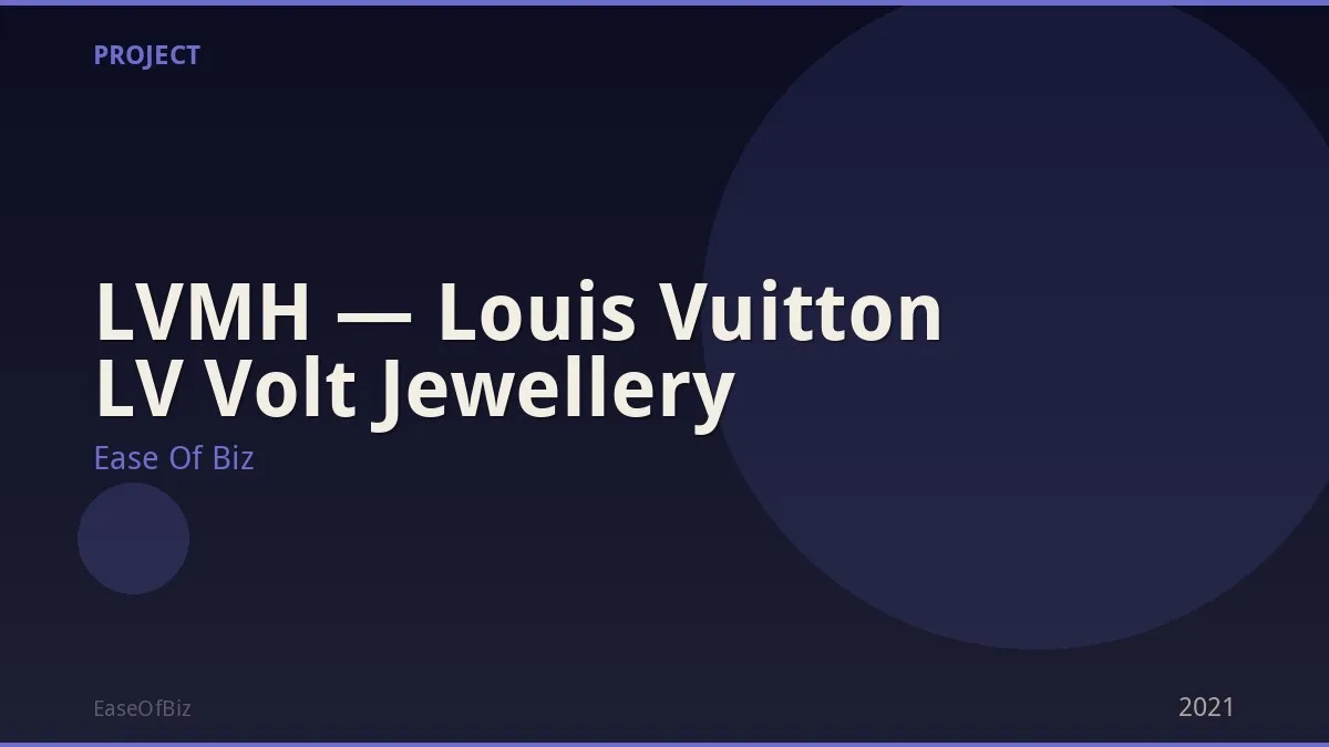 LVMH — Louis Vuitton LV Volt Jewellery