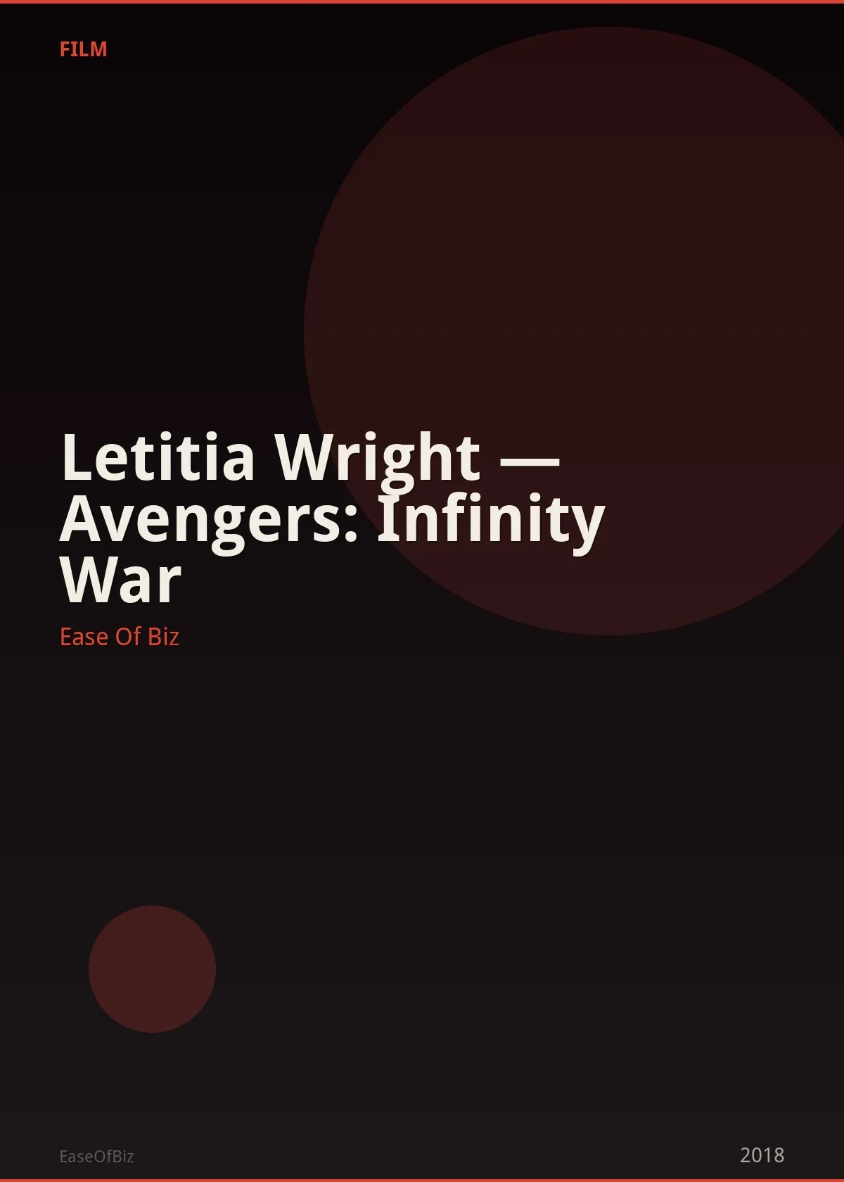 Letitia Wright — Avengers: Infinity War