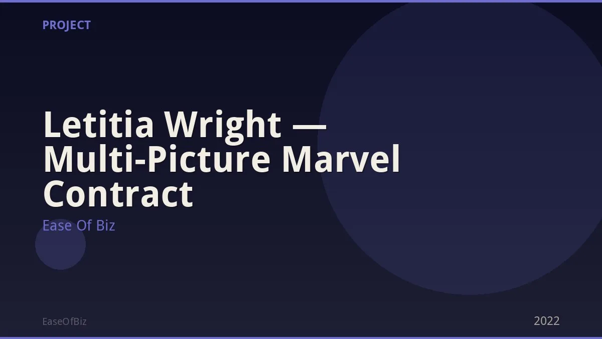 Letitia Wright — Multi-Picture Marvel Contract