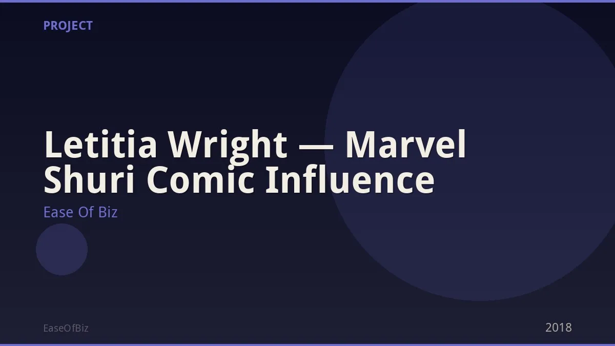 Letitia Wright — Marvel Shuri Comic Influence