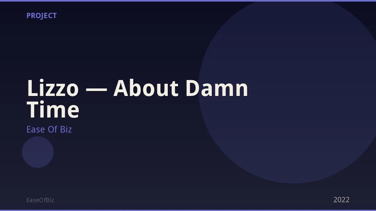 Lizzo — About Damn Time