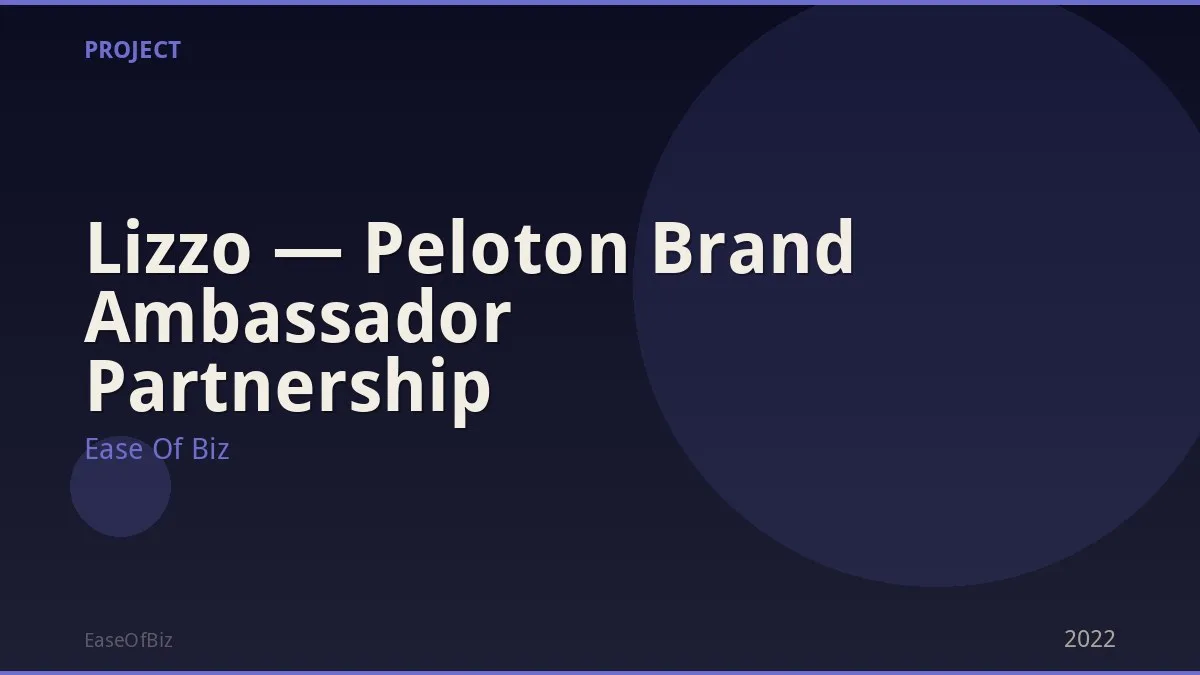 Lizzo — Peloton Brand Ambassador Partnership