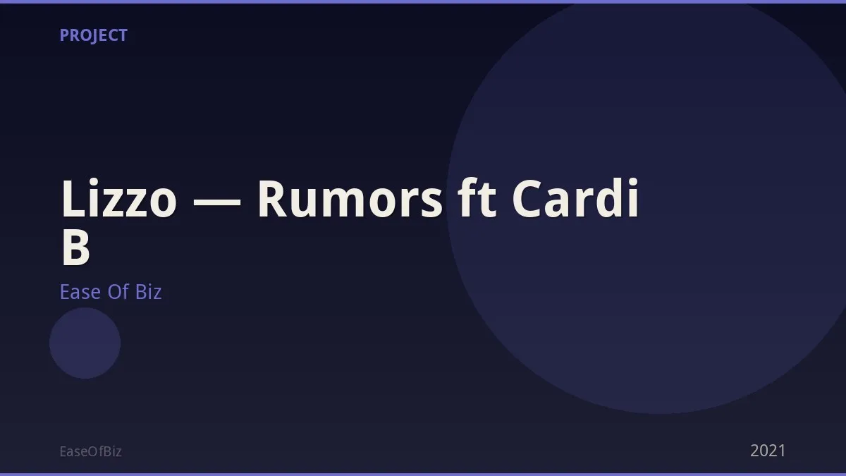 Lizzo — Rumors ft Cardi B