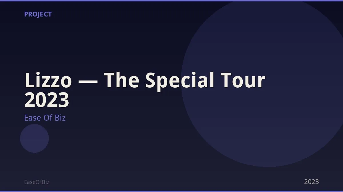 Lizzo — The Special Tour 2023