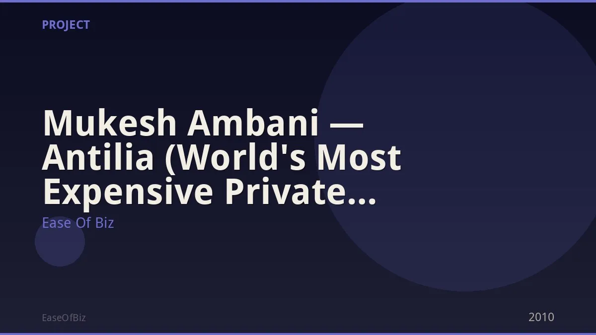 Mukesh Ambani — Antilia (World's Most Expensive Private Home)