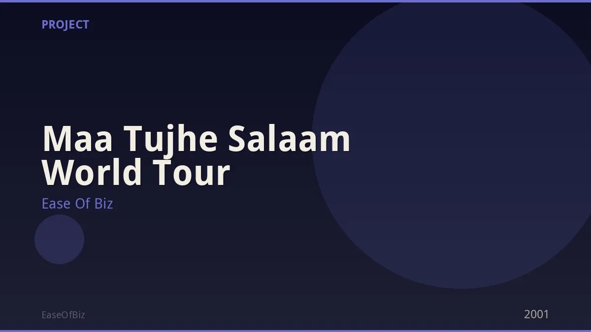 Maa Tujhe Salaam World Tour