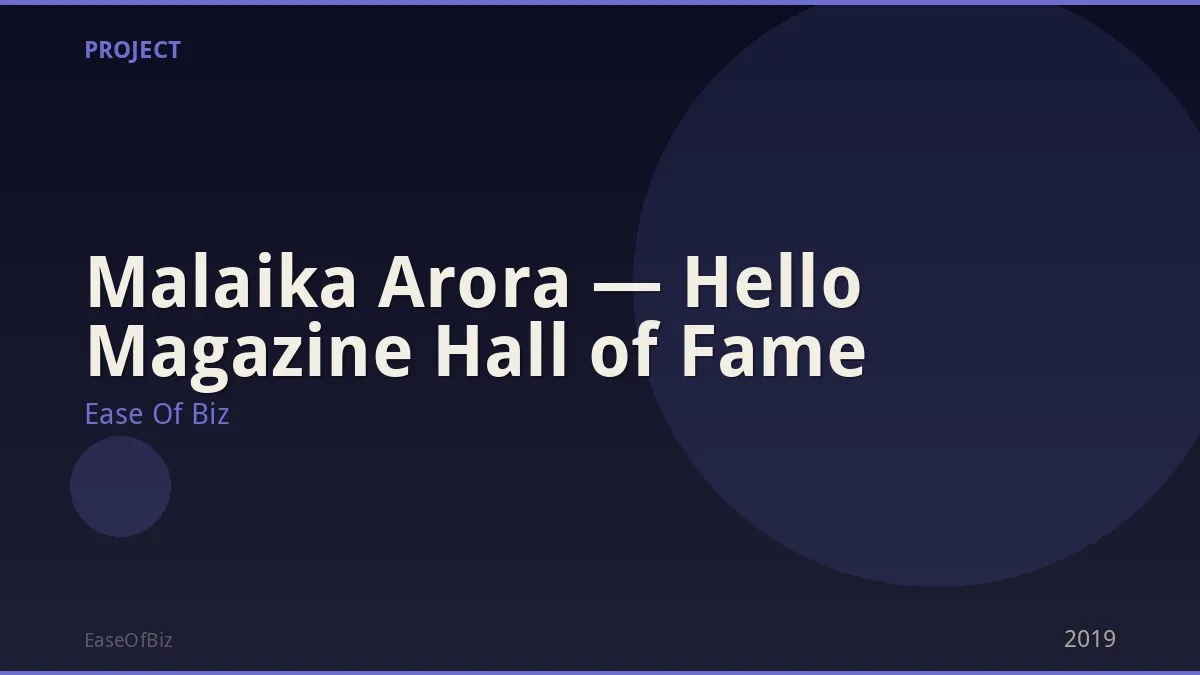 Malaika Arora — Hello Magazine Hall of Fame