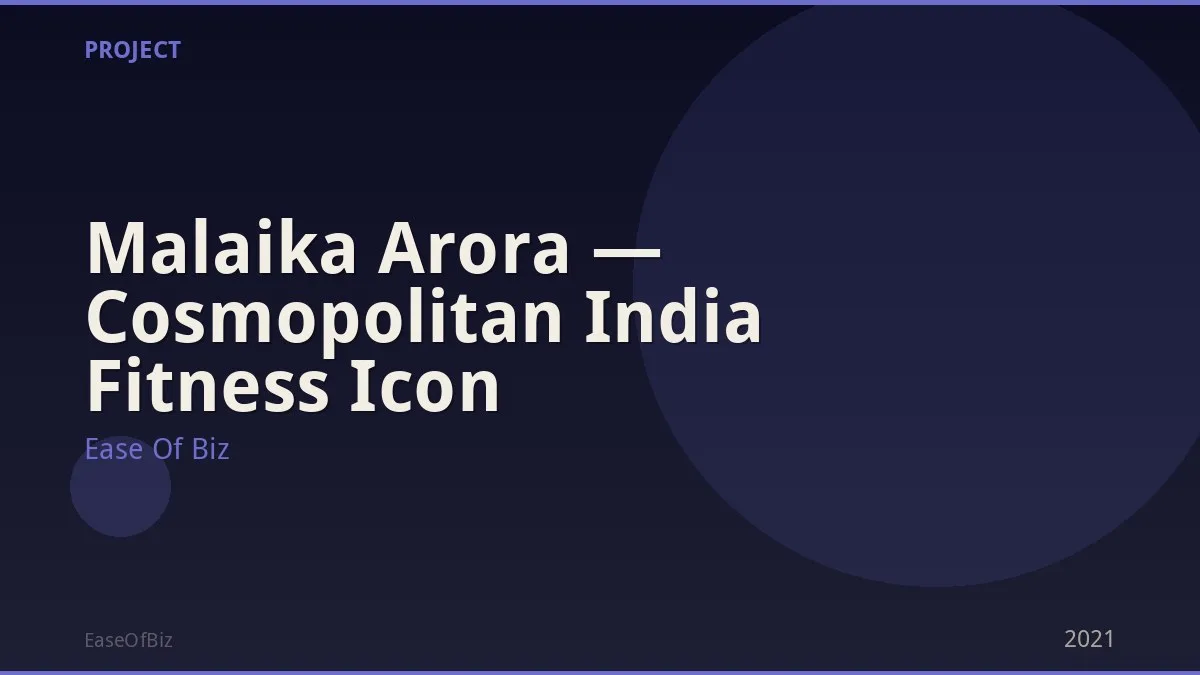 Malaika Arora — Cosmopolitan India Fitness Icon