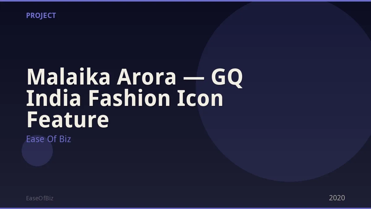 Malaika Arora — GQ India Fashion Icon Feature